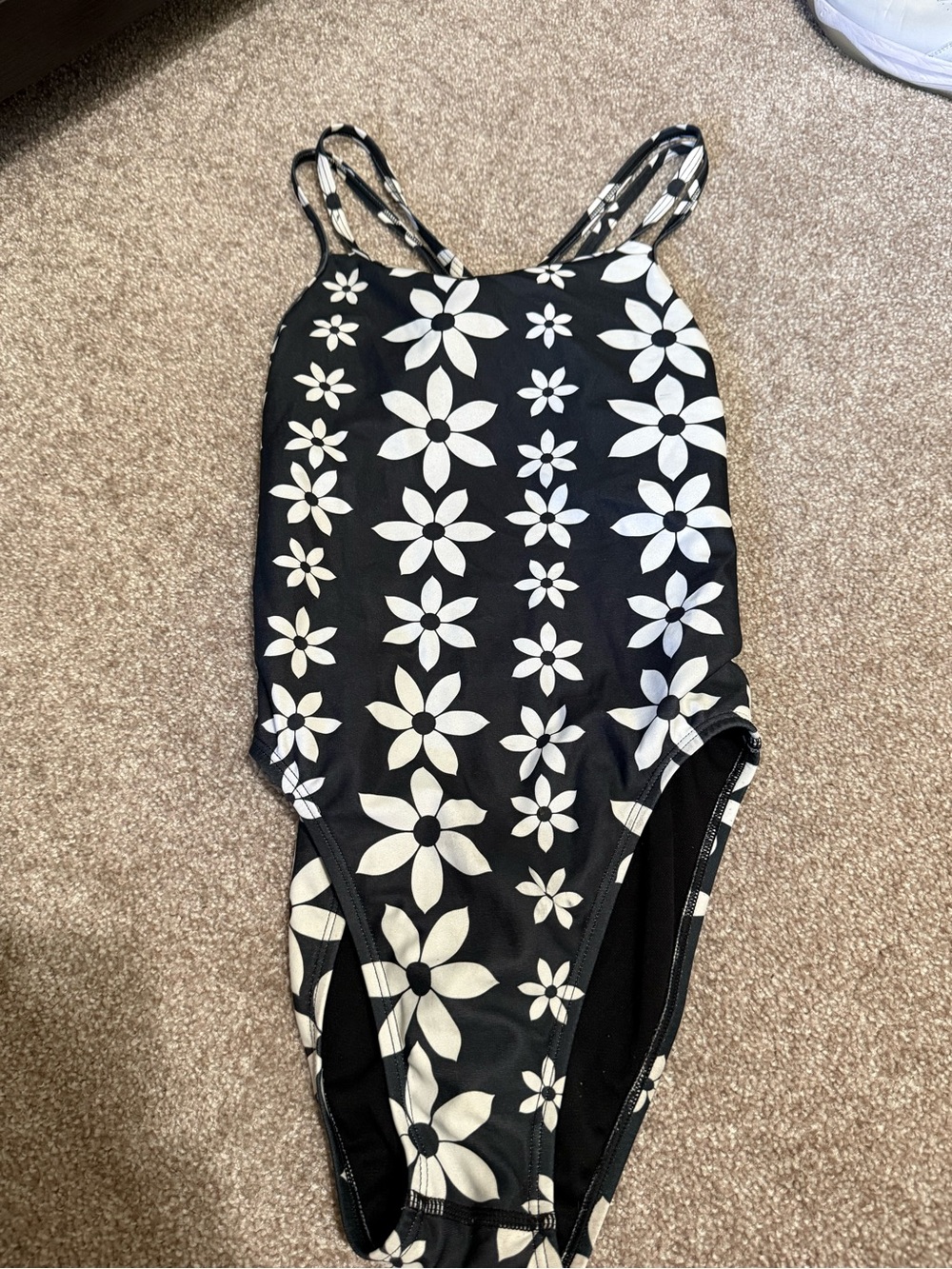 Jolyn Black and White Floral One-Piece Swimsuit